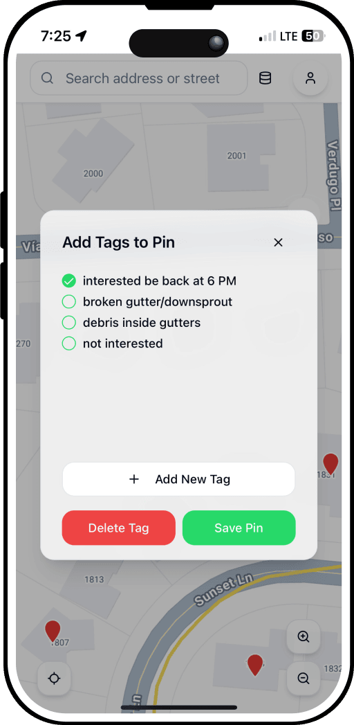 Add tags modal